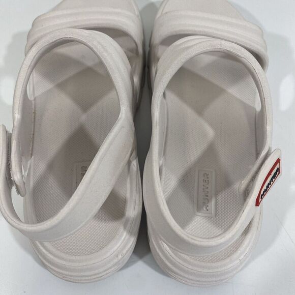 Womens Hunter Boots Bloom Algae Sandals Size 6 White Lightweight Foam Straps - Picture 7 of 10